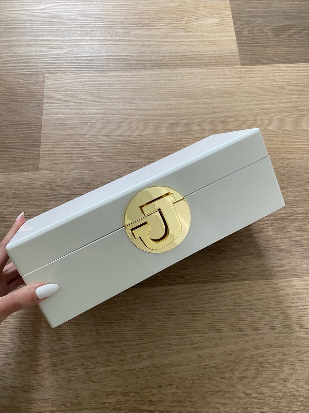 pottery barn “J” jewelry box